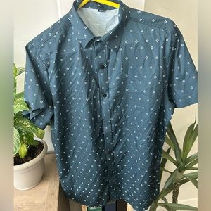 Button up green collared shirt